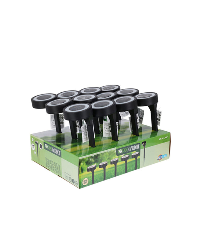 Black plastic outdoor garden marker from IPAE Progarden, suitable for decorating and labeling in the garden.