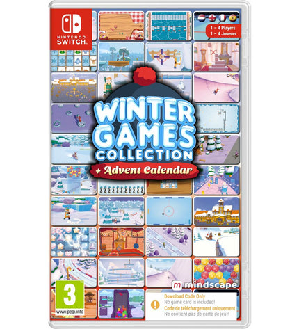 Just For Games Winter Games Collection Switch videogame console with colorful game artwork and electronic plug & play design.