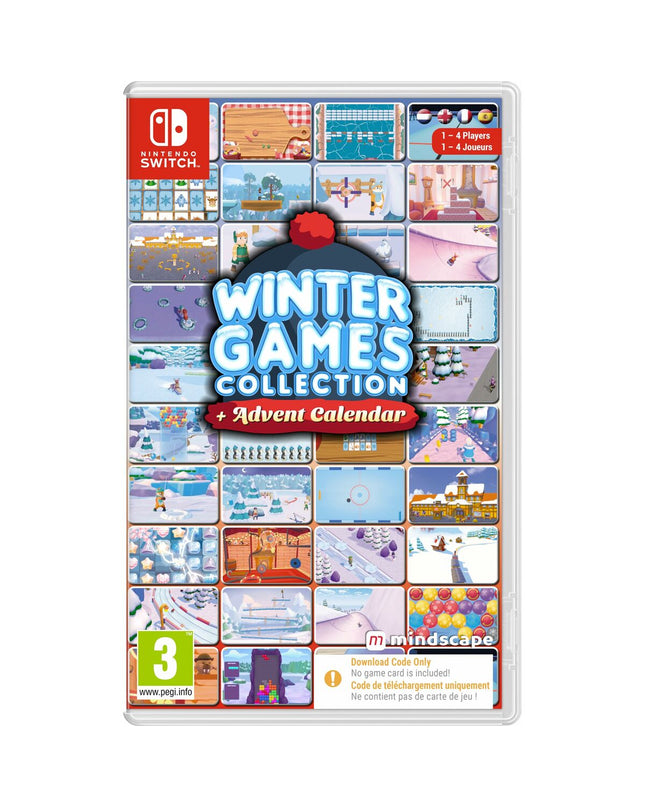 Just For Games Winter Games Collection Switch videogame console with colorful game artwork and electronic plug & play design.