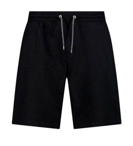 Calvin Klein men's black woven swim trunks for sport and watersports, casual and comfortable for outdoor swimming activities.