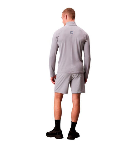 Calvin Klein men's woven gray swim shorts for sport and watersports, with a comfortable fit and modern design.