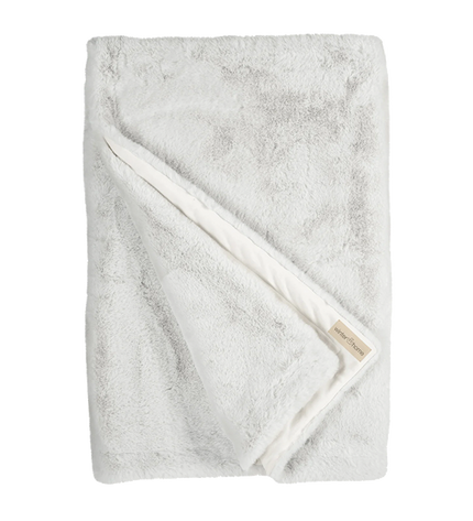 Faux Fur Plaid - Guanaco Dust