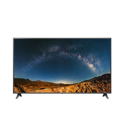 LG 43-inch 4K Ultra HD LED Smart TV showing vibrant screen with slim black bezel and modern design.