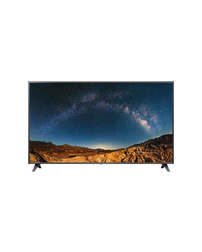LG 43-inch 4K Ultra HD LED Smart TV showing vibrant screen with slim black bezel and modern design.