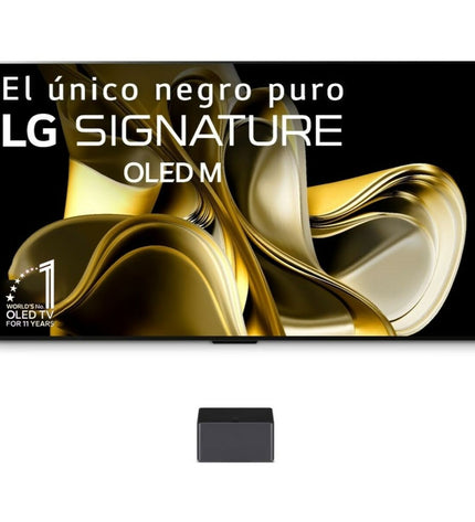 LG 97-inch 4K Ultra HD OLED Smart TV with FreeSync, featuring sleek design and vibrant display for home entertainment.