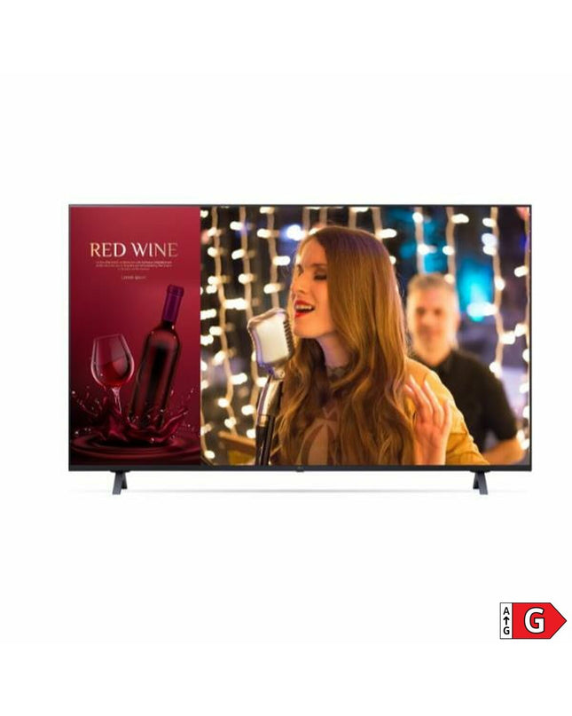 LG 86-inch 4K Ultra HD Smart TV with slim bezel, LCD screen, and sleek design for home entertainment.
