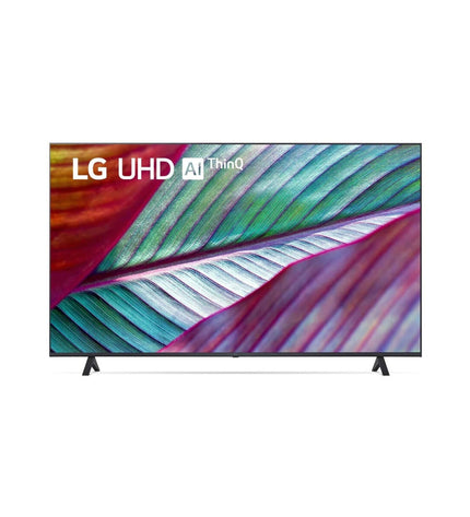 LG 50-inch 4K Ultra HD LED Smart TV displaying vibrant colors on a modern TV screen with sleek black bezel.