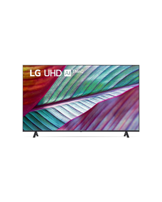LG 50-inch 4K Ultra HD LED Smart TV displaying vibrant colors on a modern TV screen with sleek black bezel.