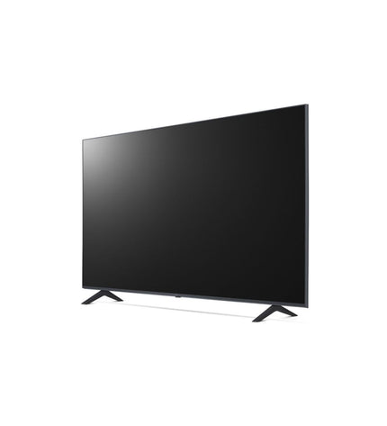 LG 50-inch 4K Ultra HD LED Smart TV with sleek black frame, displayed in a modern living room setting.