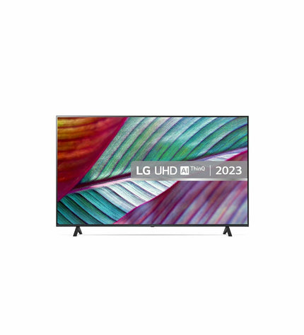 LG 55-inch 4K Ultra HD LED Smart TV displaying vibrant home theater content with HDR technology.