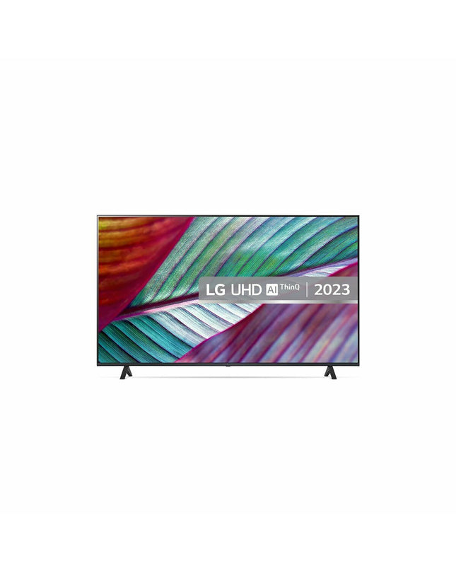LG 55-inch 4K Ultra HD LED Smart TV displaying vibrant home theater content with HDR technology.