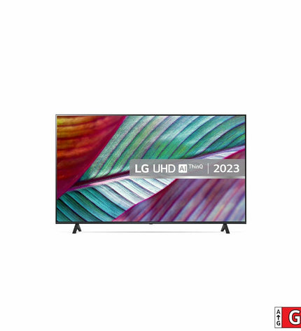 LG 55-inch 4K Ultra HD LED Smart TV with HDR, sleek electronic TV for home theater and video entertainment.