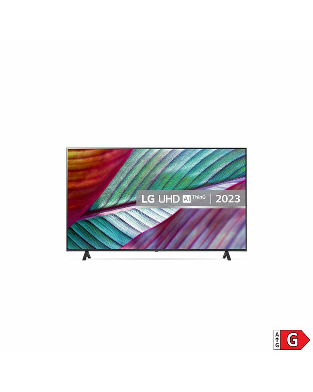 LG 55-inch 4K Ultra HD LED Smart TV with HDR, sleek electronic TV for home theater and video entertainment.