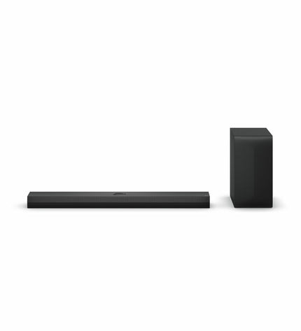 LG S70TY soundbar in black with 120W power, sleek electronic audio and hi-fi device, compact and modern design
