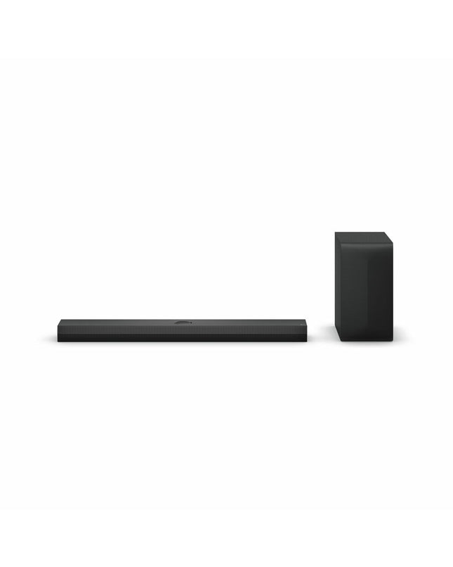 LG S70TY soundbar in black with 120W power, sleek electronic audio and hi-fi device, compact and modern design