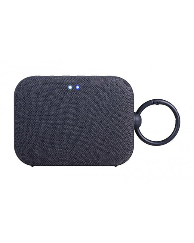 LG GOPN1 black portable speakers with 3W and 4W audio output, compact design, and modern electronic audio equipment.