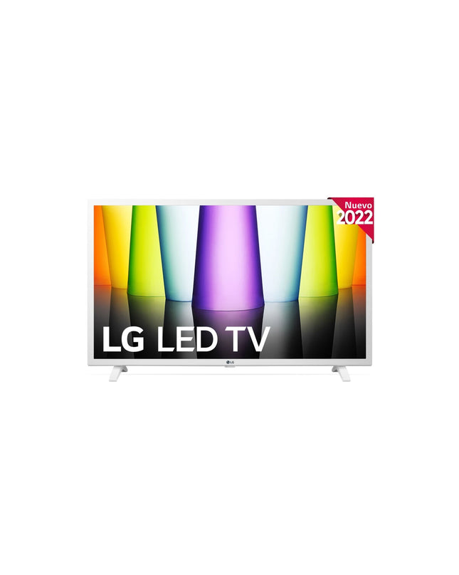 LG 32-inch Full HD LED Smart TV showing a vibrant screen with image quality, WiFi connectivity, and sleek black finish.