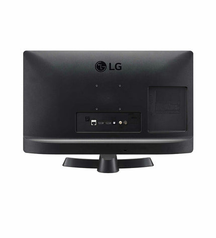 LG 24-inch HD LED Smart TV with WiFi, black screen showing on a modern living room setup.
