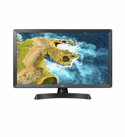LG 24-inch HD LED Smart TV with Wi-Fi, featuring a sleek black frame and a clear display screen for home entertainment.