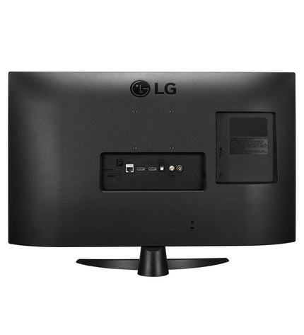 LG 27-inch Full HD LED Smart TV displaying vibrant colors and sleek design, ideal for home entertainment and video streaming.