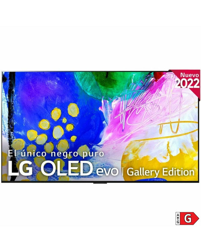 LG 97G29LA 4K Ultra HD OLED Smart TV with AMD FreeSync, large screen, sleek design, ideal for home cinema and entertainment.