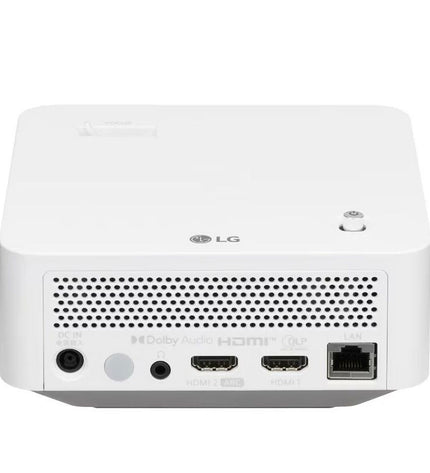 LG PF510Q Full HD projector displaying a bright, clear image with 450 lumens for home theater and electronic entertainment.
