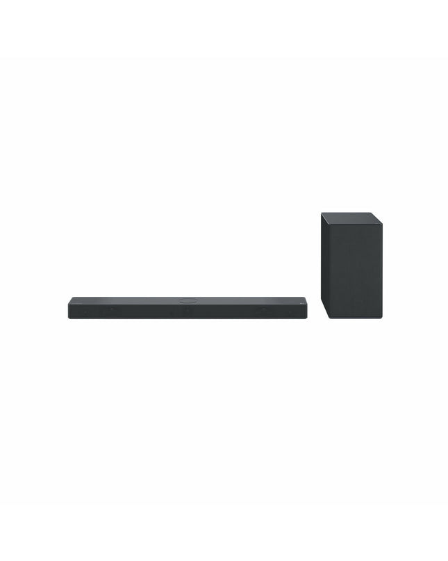 LG Soundbar SC9S in black with 400W power, featuring sleek design and audio controls, part of LG's audio and hi-fi equipment line.