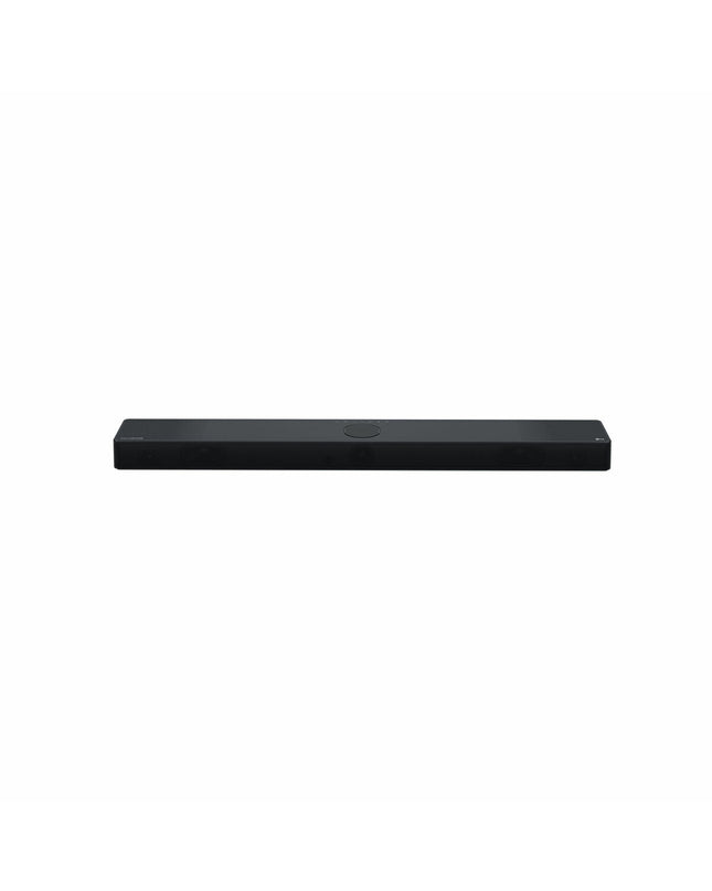 LG SC9S black soundbar with 400W power, sleek electronic audio and hi-fi equipment for enhanced home sound system.