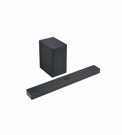 LG SC9S black soundbar with 400W audio output, sleek electronic audio and hifi equipment for home theater systems