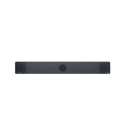 LG SC9S black 400W soundbar with sleek design, featuring multiple speaker drivers and modern audio technology.
