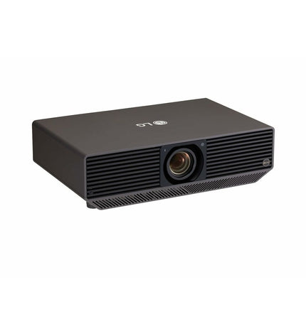 LG BU70QGA projector for home cinema, showing a clear image projected onto a screen in a modern electronics setup.