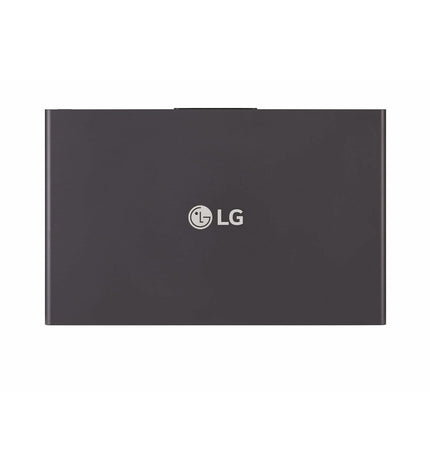 LG BU70QGA projector showing a vibrant image on a wall, ideal for home theater and video entertainment.