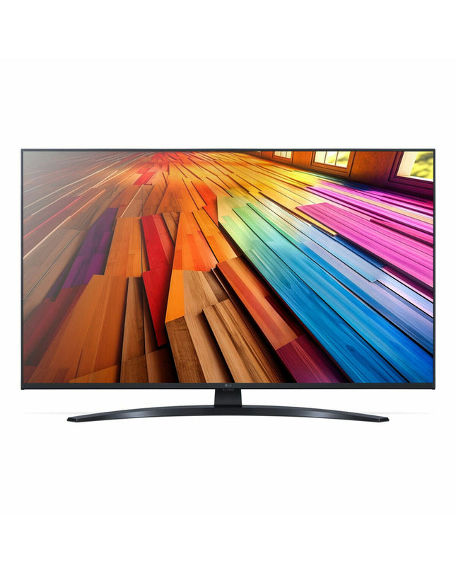 LG 43-inch 4K Ultra HD LED Smart TV with HDR, D-LED technology, refurbished model, suitable for home entertainment.