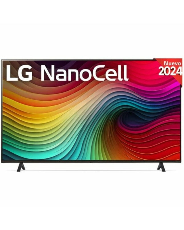 LG 50NANO82T6B.AEU 4K Ultra HD NanoCell Smart TV displaying vibrant colors and sleek design in a modern living room setting.