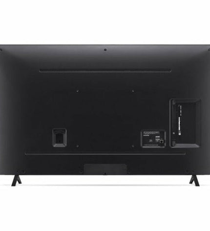 LG 50NANO82T6B.AEU 4K Ultra HD NanoCell Smart TV showcasing a sleek black screen and slim bezel in a modern living room setting.