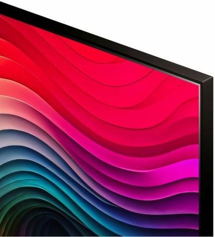 LG 50NANO82T6B.AEU 4K Ultra HD NanoCell Smart TV showing vibrant 50-inch screen with sleek design and thin bezels.
