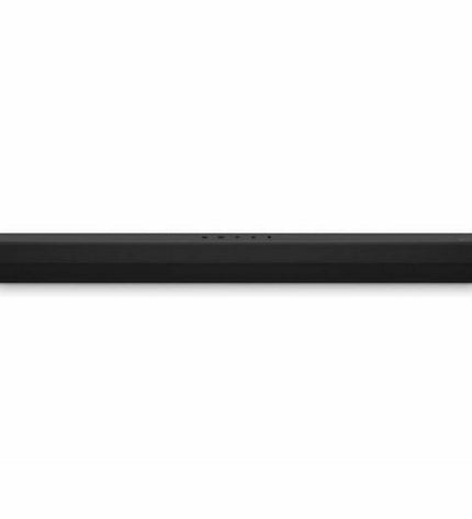 LG Soundbar S40TR.DEUSLLK in black with 400W power, featuring sleek design and multiple audio input ports for high-quality sound.