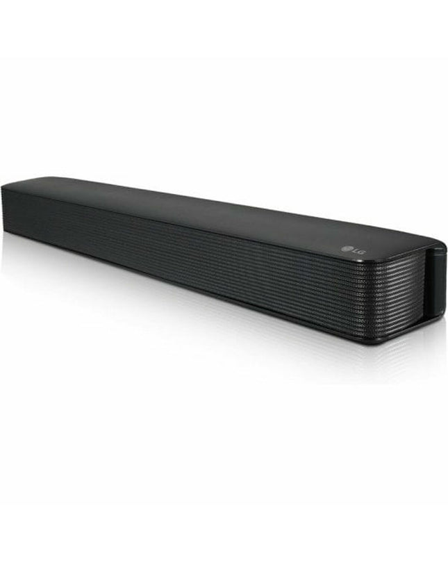 LG SQM1 soundbar in black with 40W power, compact electronic audio device for enhanced TV sound and home audio setup.