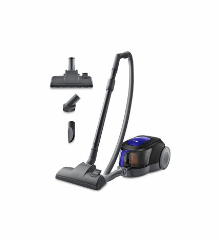 LG VC5506NHTB 650W vacuum cleaner with adjustable handle and dustbin, designed for home cleaning and floor maintenance.