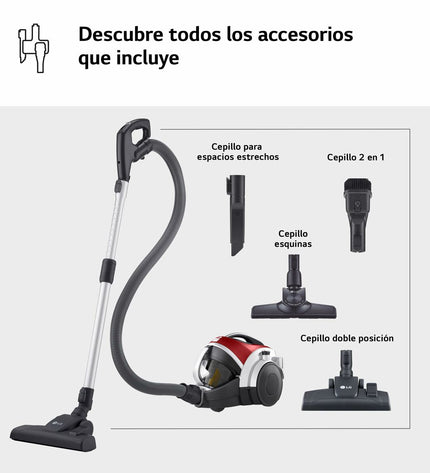 LG VC5506NHTB 650W vacuum cleaner with a sleek design, suitable for home cleaning and floor maintenance.