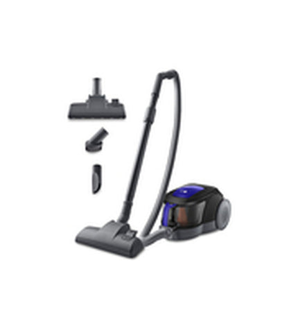 LG VC5506NHTB 650W vacuum cleaner with dust container, hose, and floor nozzle for home cleaning and floor maintenance.