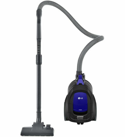 LG VC5506NHTB 650W vacuum cleaner with a sleek design, shown on a clean floor ready for household cleaning tasks.