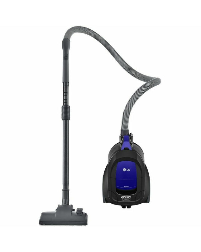 LG VC5506NHTB 650W vacuum cleaner with a sleek design, shown on a clean floor ready for household cleaning tasks.