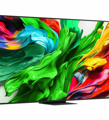 LG 86QNED86A6A 86-inch 4K Ultra HD LED Smart TV with HDR and AMD FreeSync, displaying vibrant images on a modern living room setup.