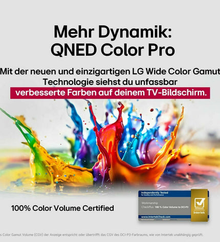 LG 86-inch QNED86A6A 4K Ultra HD LED Smart TV with HDR and AMD FreeSync, showing a vivid display with vibrant colors.