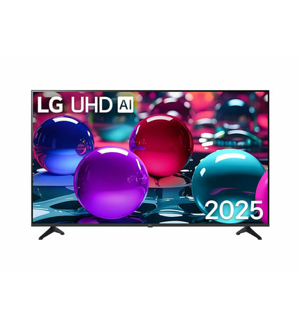 LG 50-inch 4K Ultra HD LED Smart TV with HDR, sleek black display showing vibrant visuals for home entertainment.