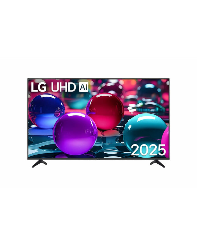 LG 50-inch 4K Ultra HD LED Smart TV with HDR, sleek black display showing vibrant visuals for home entertainment.
