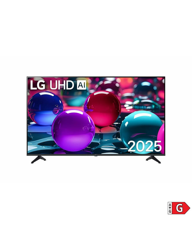 LG 50-inch 4K Ultra HD LED Smart TV with HDR, D-LED technology, perfect for home entertainment and video streaming.