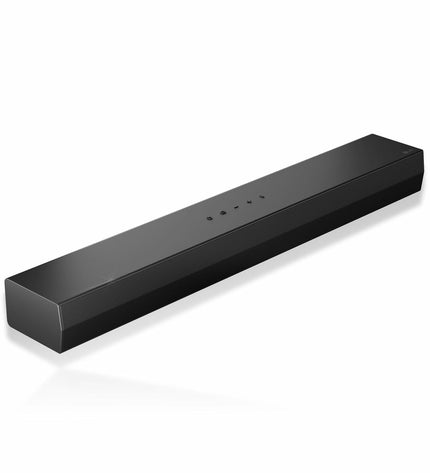 LG S20A soundbar for audio and hi-fi entertainment, shown in black with sleek design and multiple speaker drivers.