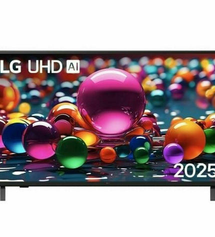 LG 50-inch 4K Ultra HD LED Smart TV displaying vibrant images in a living room setting.